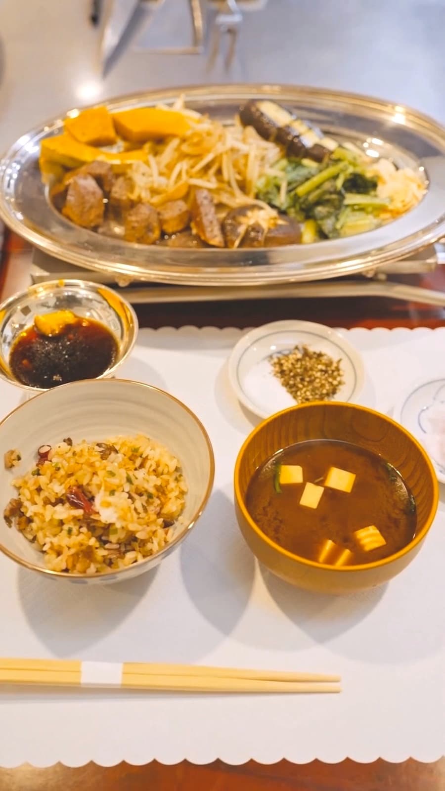 Course dining presentation